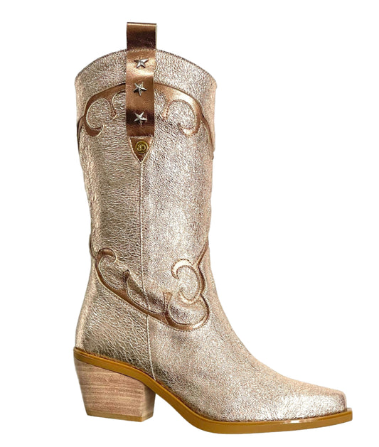 rose gold cowboy boot