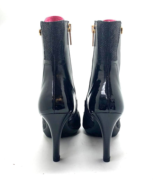 St Lucia - Black/Black button boot - Chanii B