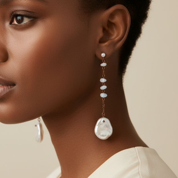 Earrings-Pearlopalite