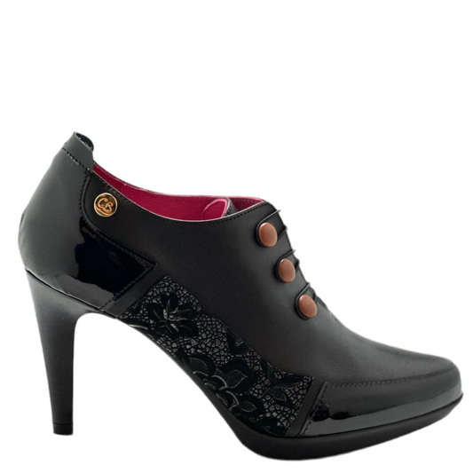 Dijon black with brown buttons- New - Chanii B