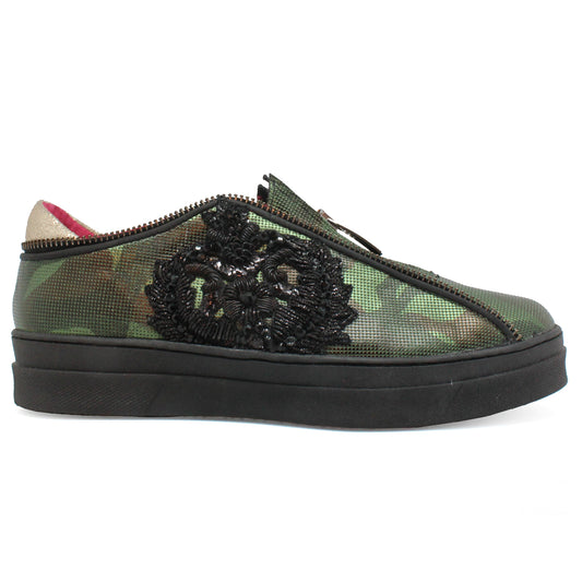 Adieu -Green Military Zip up sneaker
