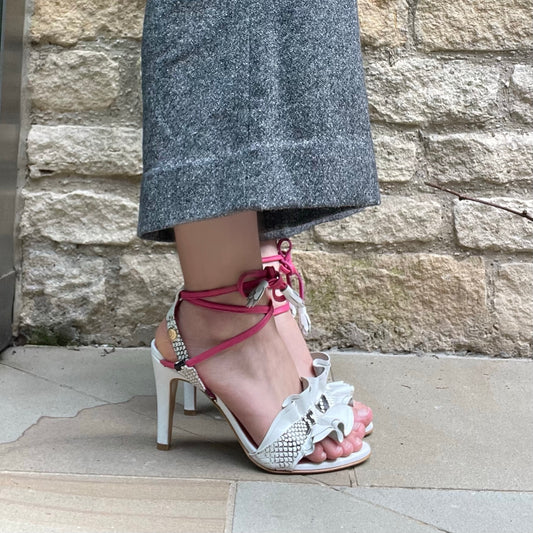 Antibes- white fuchsia sandal - Chanii B