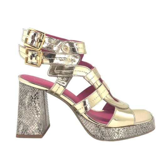 Etoile- platinum mirror gold platform heel - Chanii B