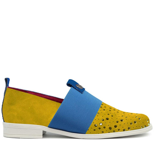 Bourbon - Yellow/blue slip on - Chanii B