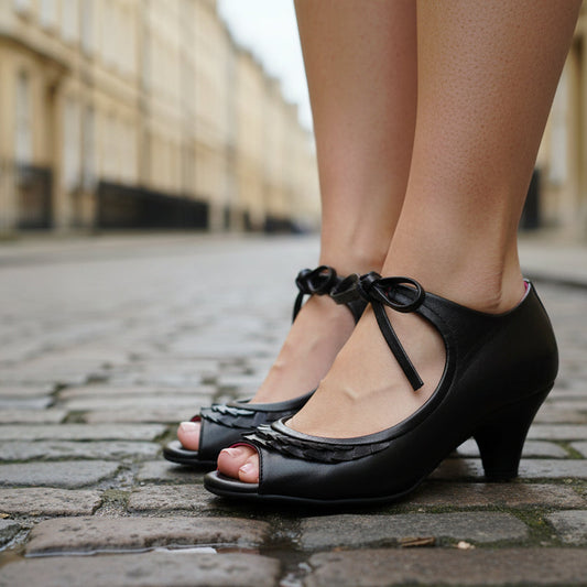 Chablis - Black open toe