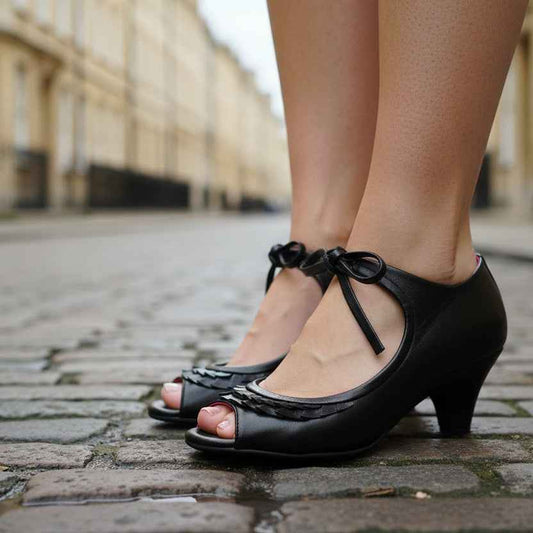 Chablis - Black open toe
