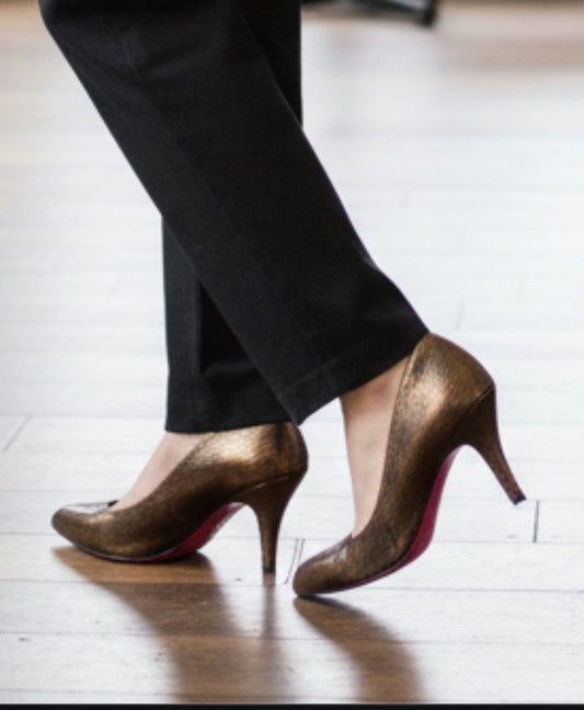 Zut - Bronze Metallic stiletto heel