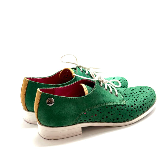 Cordon - Green Suede lace up shoe - Chanii B