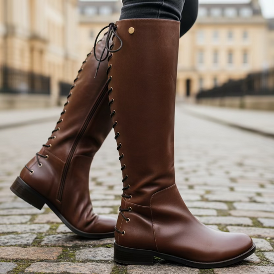 Empire - Brown leather long leg boot- LAST PAIR 37 - Chanii B