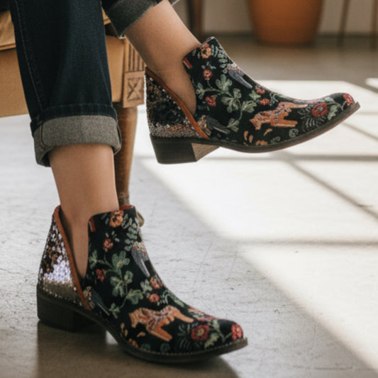 Zippette Horse ankle boot