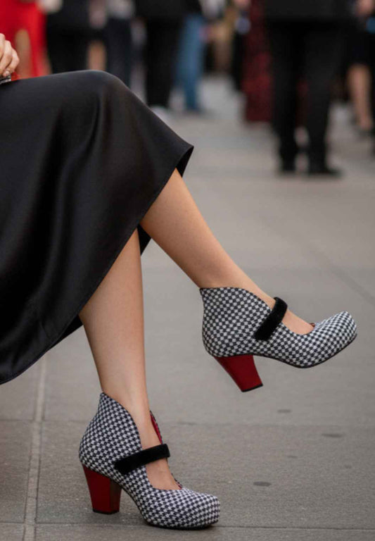 Stylo - Houndstooth bar shoe