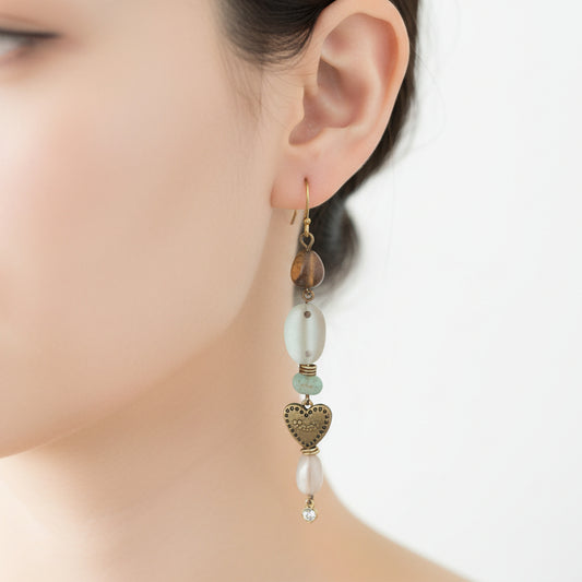 Earrings- Green mirror