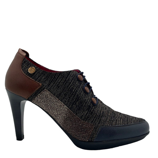 Dijon - Navy/Luggage button shoe/boot - Chanii B