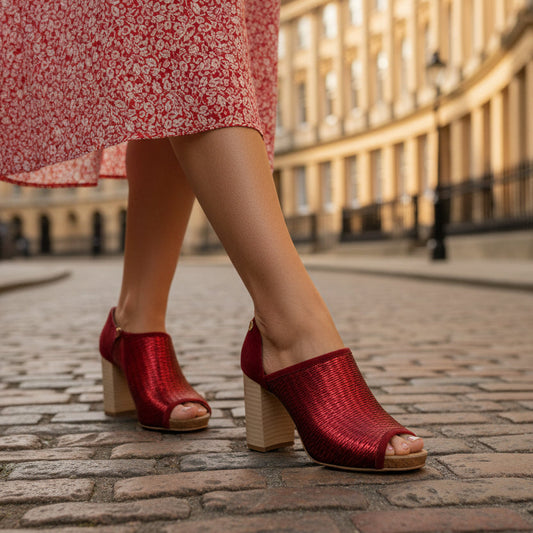 Parc -Ruby red open toe heel sandal- last pair 35 - Chanii B