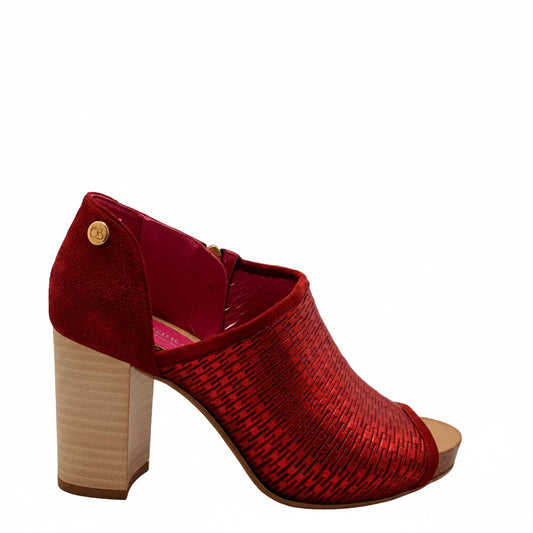Parc -Ruby red open toe heel sandal- last pair 35