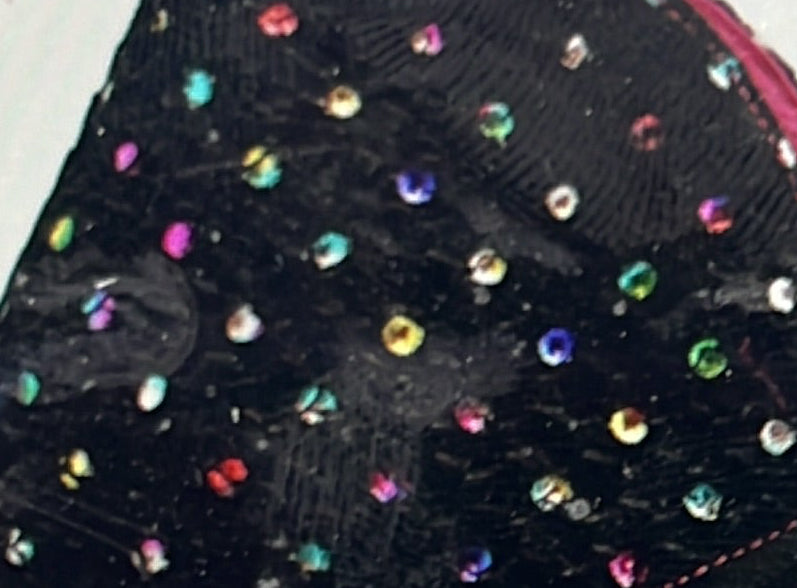 Mon Chou - Black Fuchsia sparkle suede fuchsia- PRE ORDER