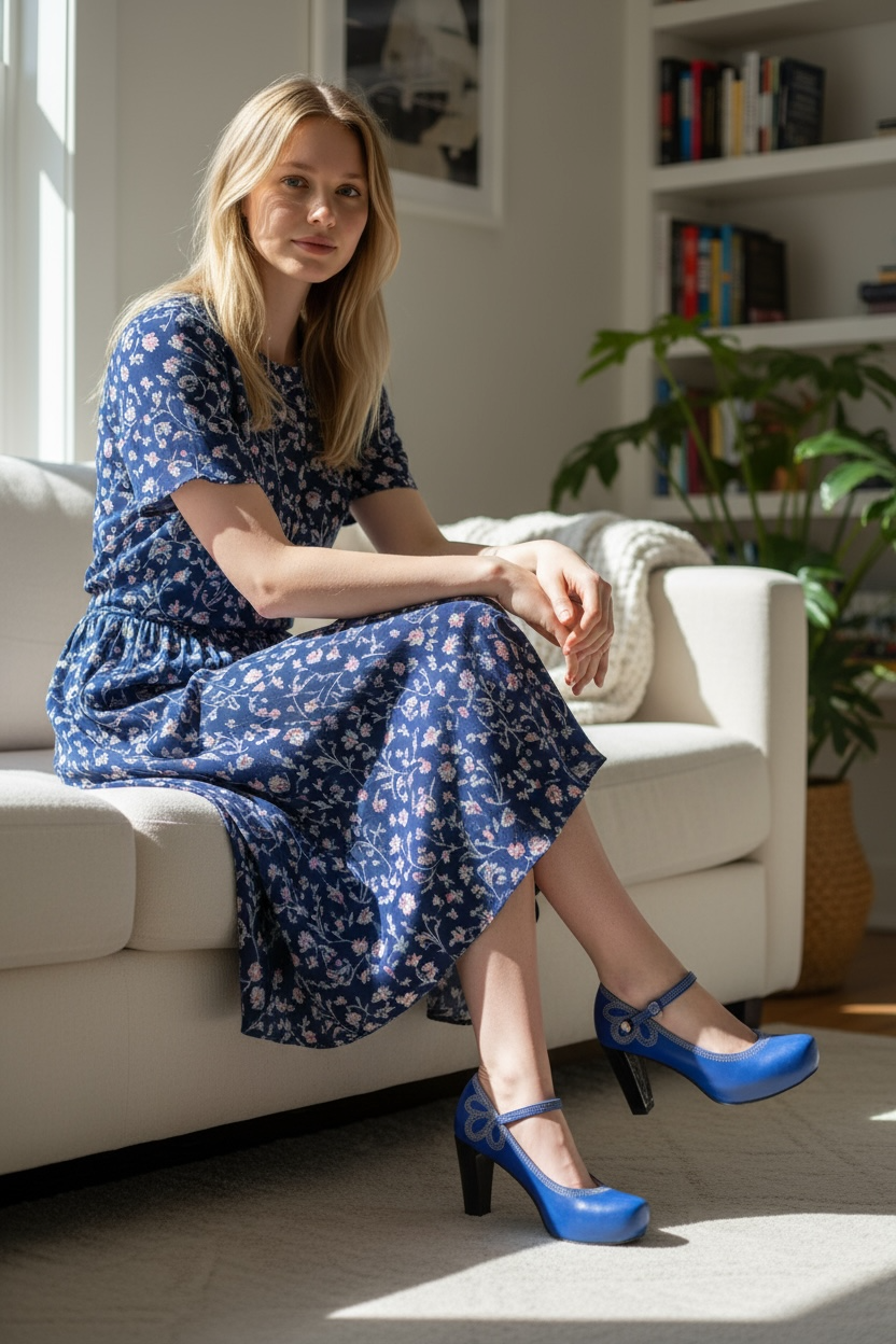 Cognac - Royal blue - Chanii B