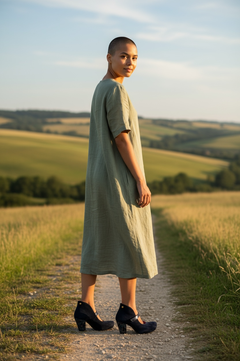 Stylo - Navy bar shoe