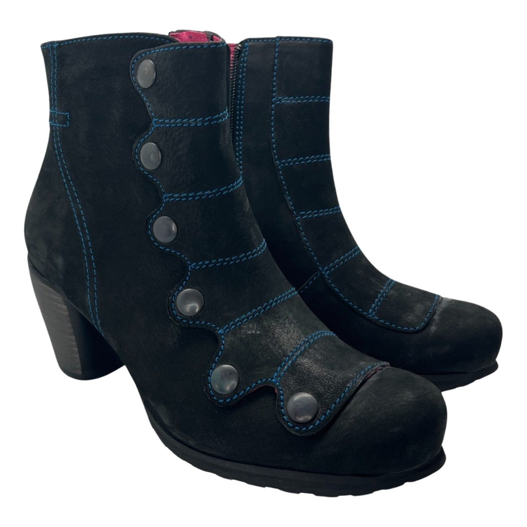 Jour - Black/Blue ankle boot