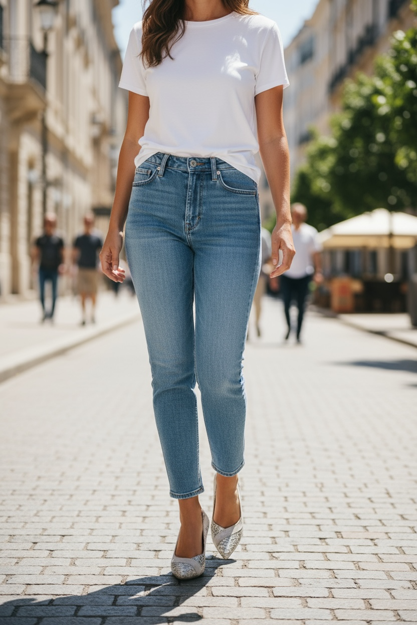 Salon - Gold/Cobra medium heel