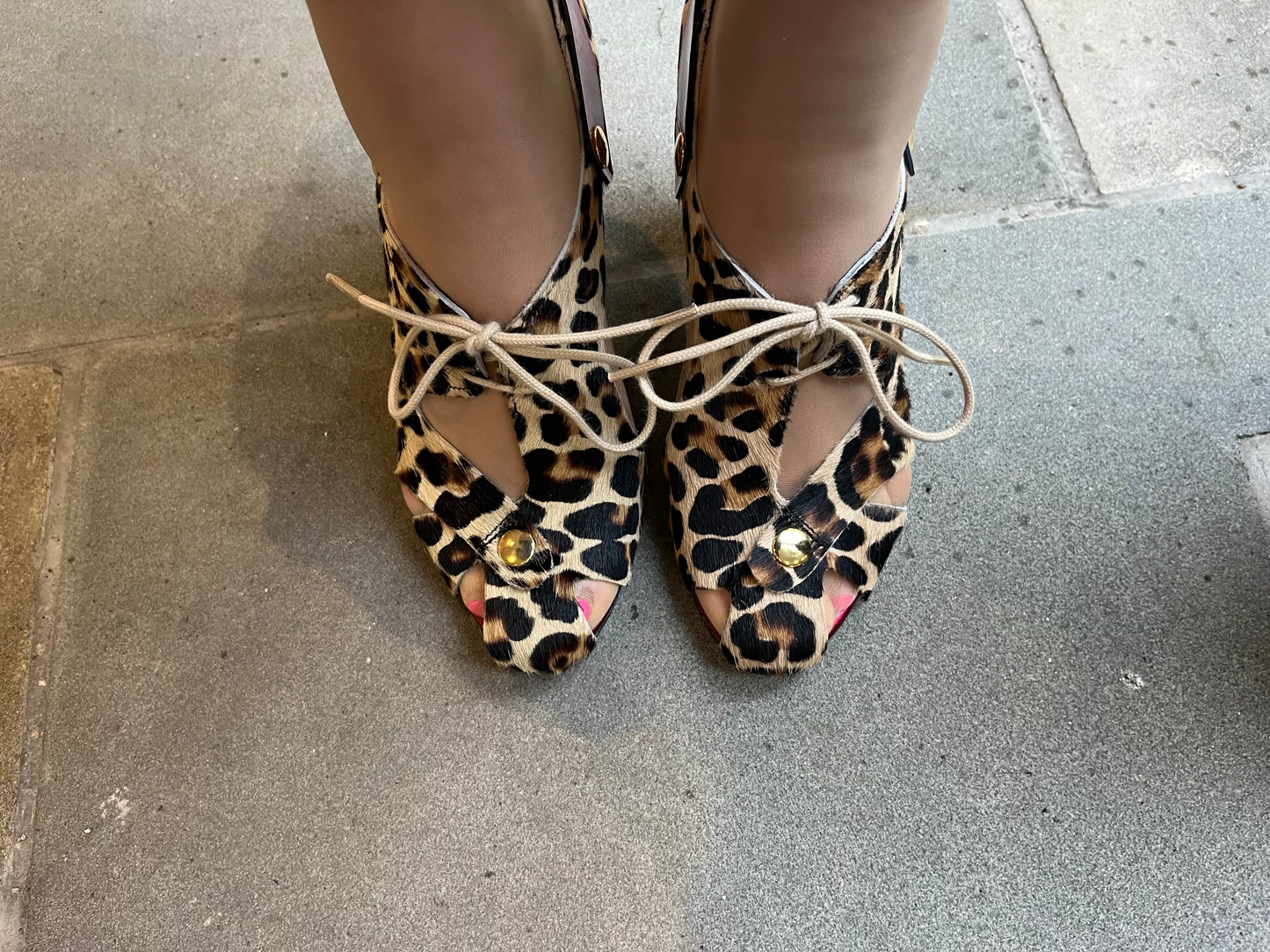 Coco-Leopard/Red heel sandal - Chanii B