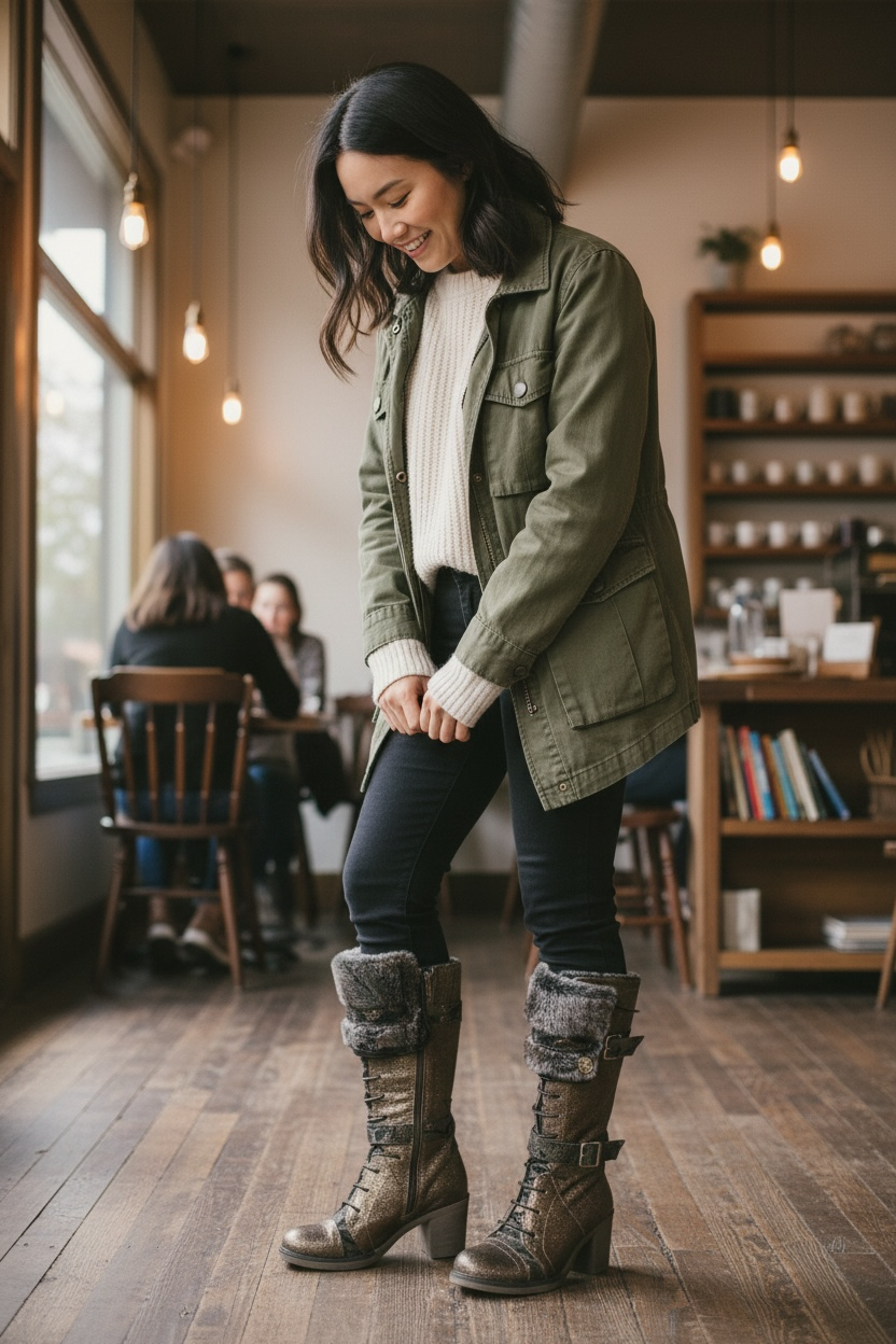 Cadeau -Bronze/Army- LAST PAIR 37!