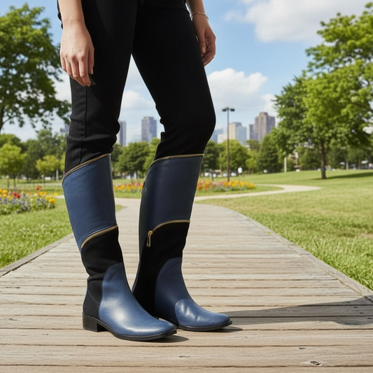 St Chappelle - Navy boot- LAST PAIR 37 ( FITS 36)