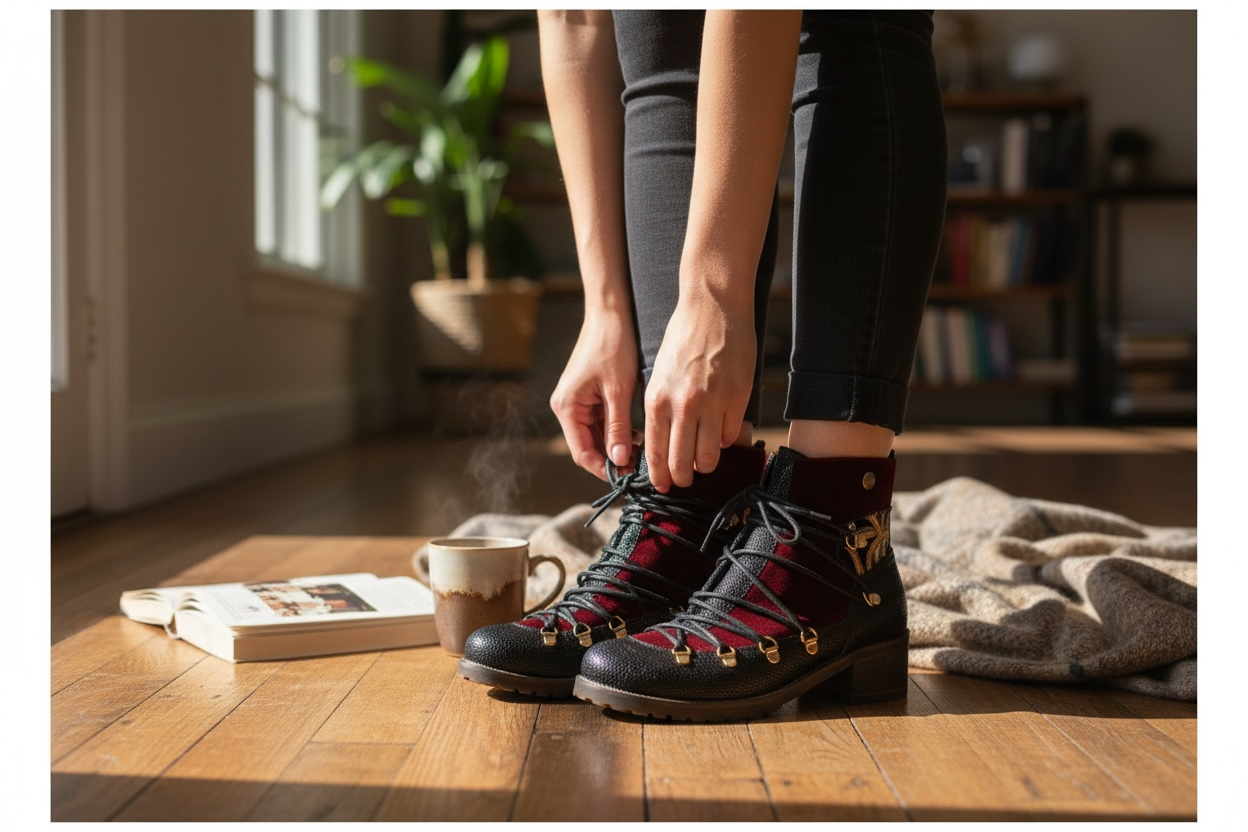 Chukar - Wine Velvet warm winter boot