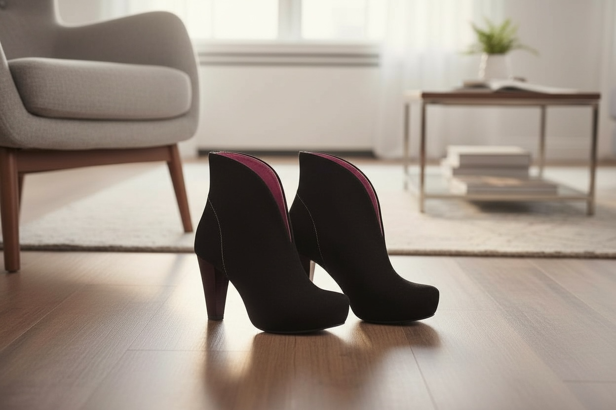 Livre - Black Suede ankle boot