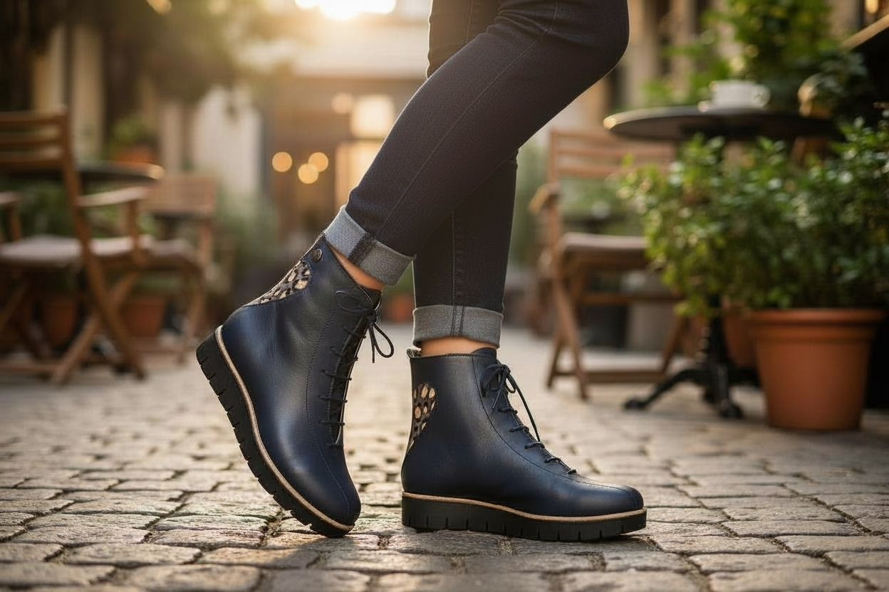 Bang - Navy Gold Leopard- Boot