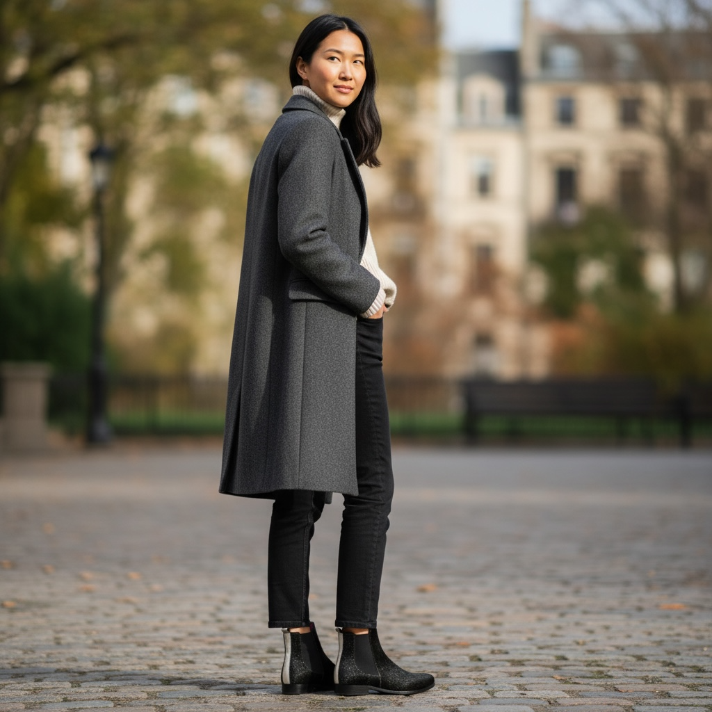 Taille - Black Platinum Cowhide Chelsea boot