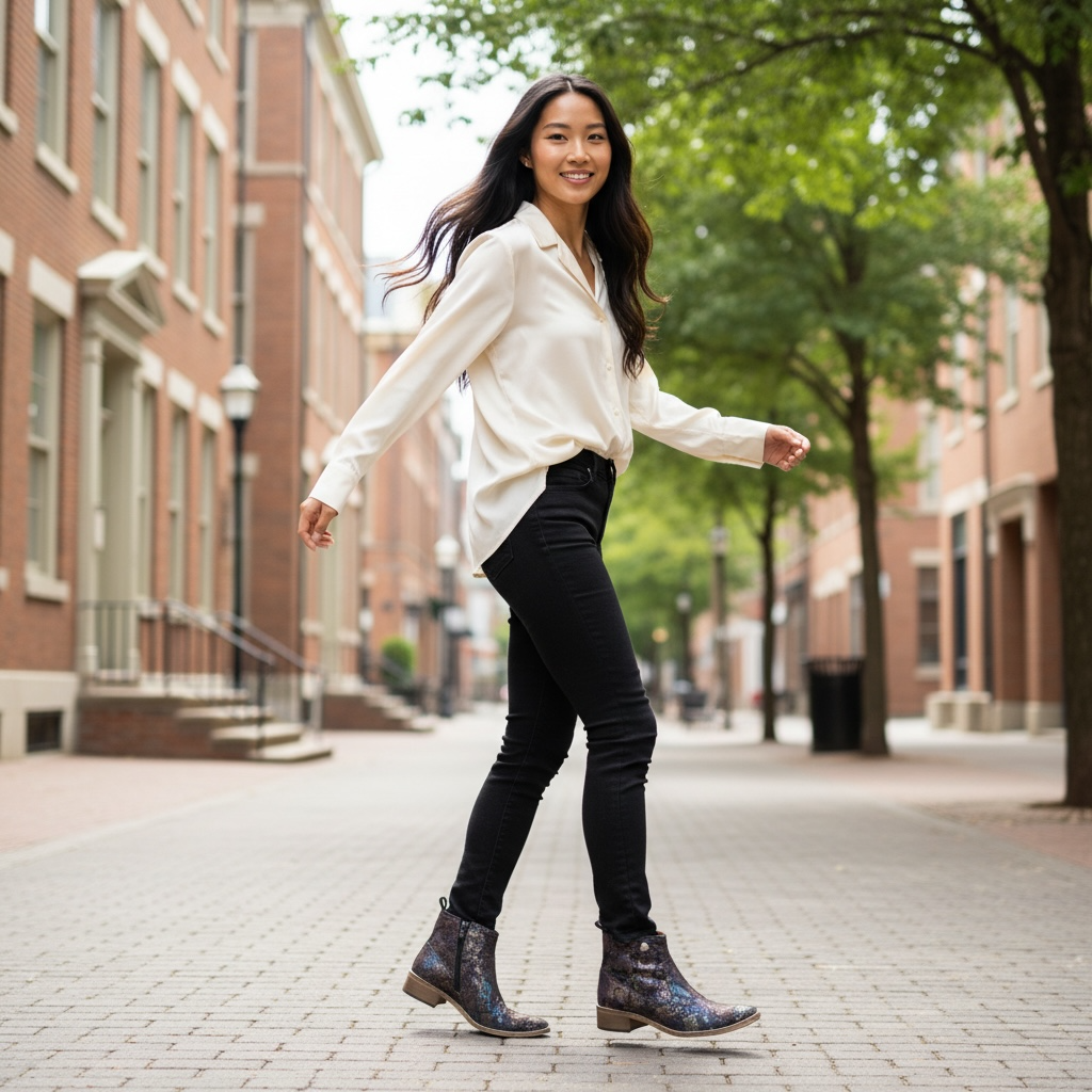 Zipp - Blue Scales ankle boot