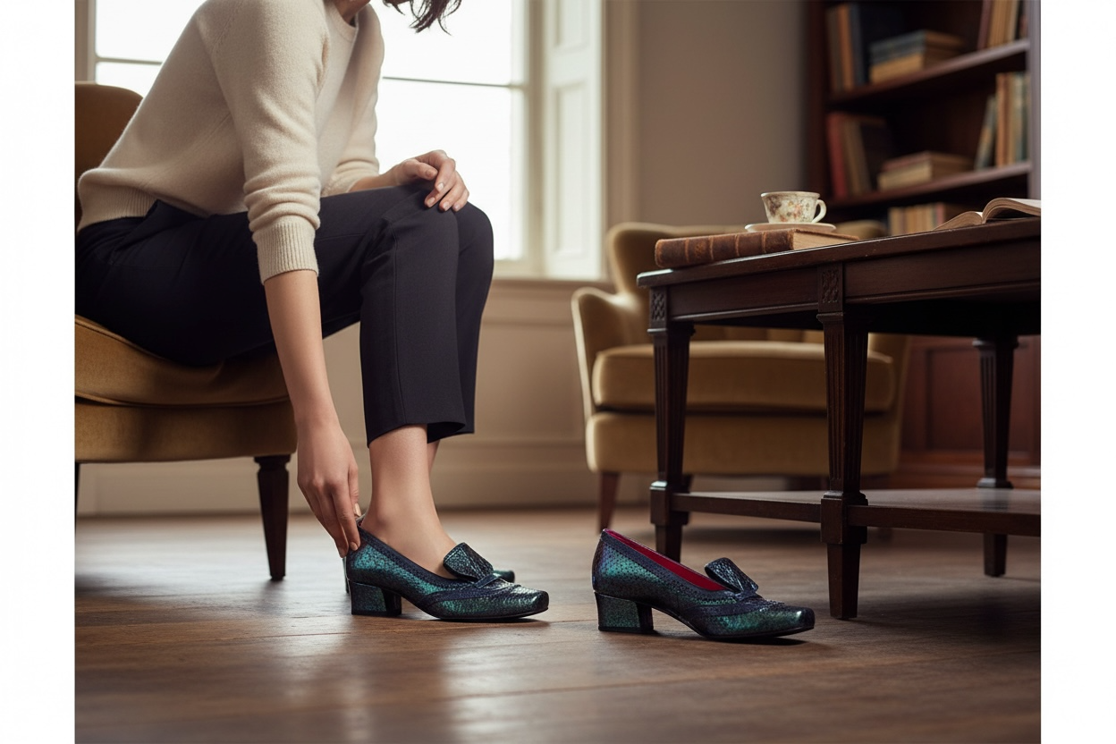 Persi - Azule Crack Low heel shoe