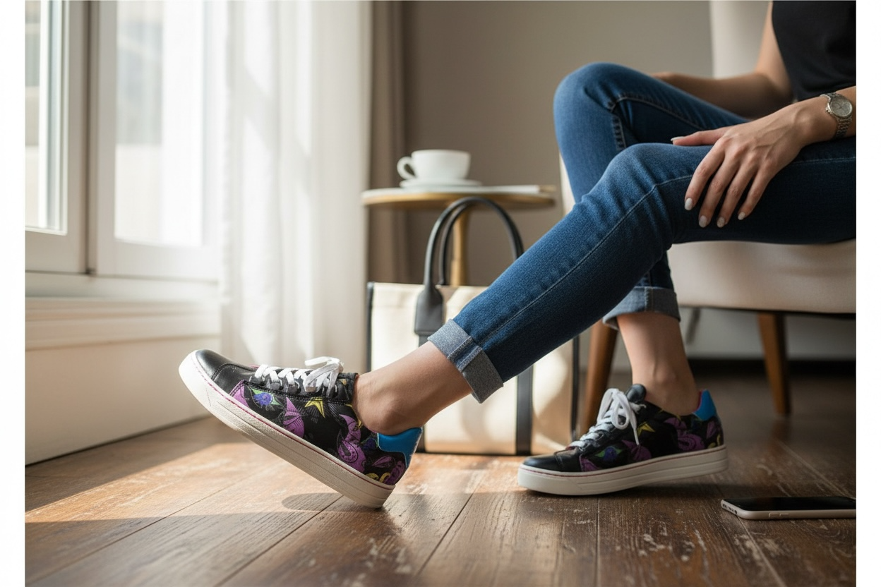 Skate Doodle Black Sneaker