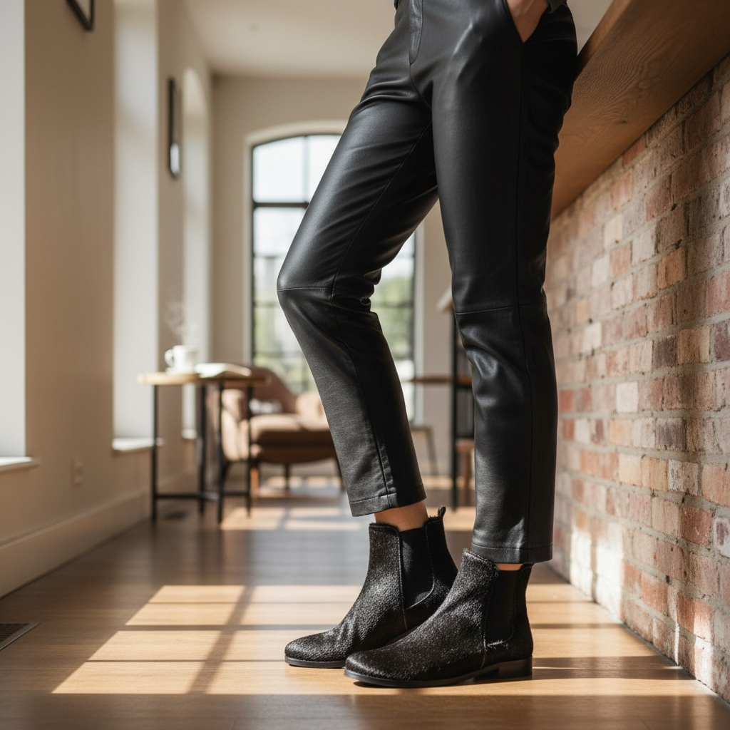 Taille - Black Platinum Cowhide Chelsea boot