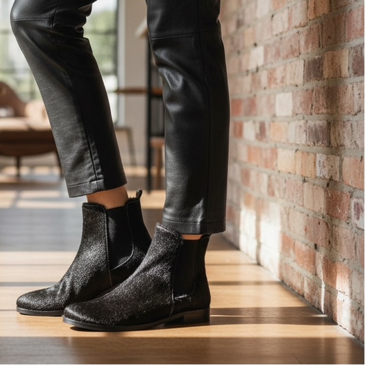 Taille - Black Platinum Cowhide Chelsea boot