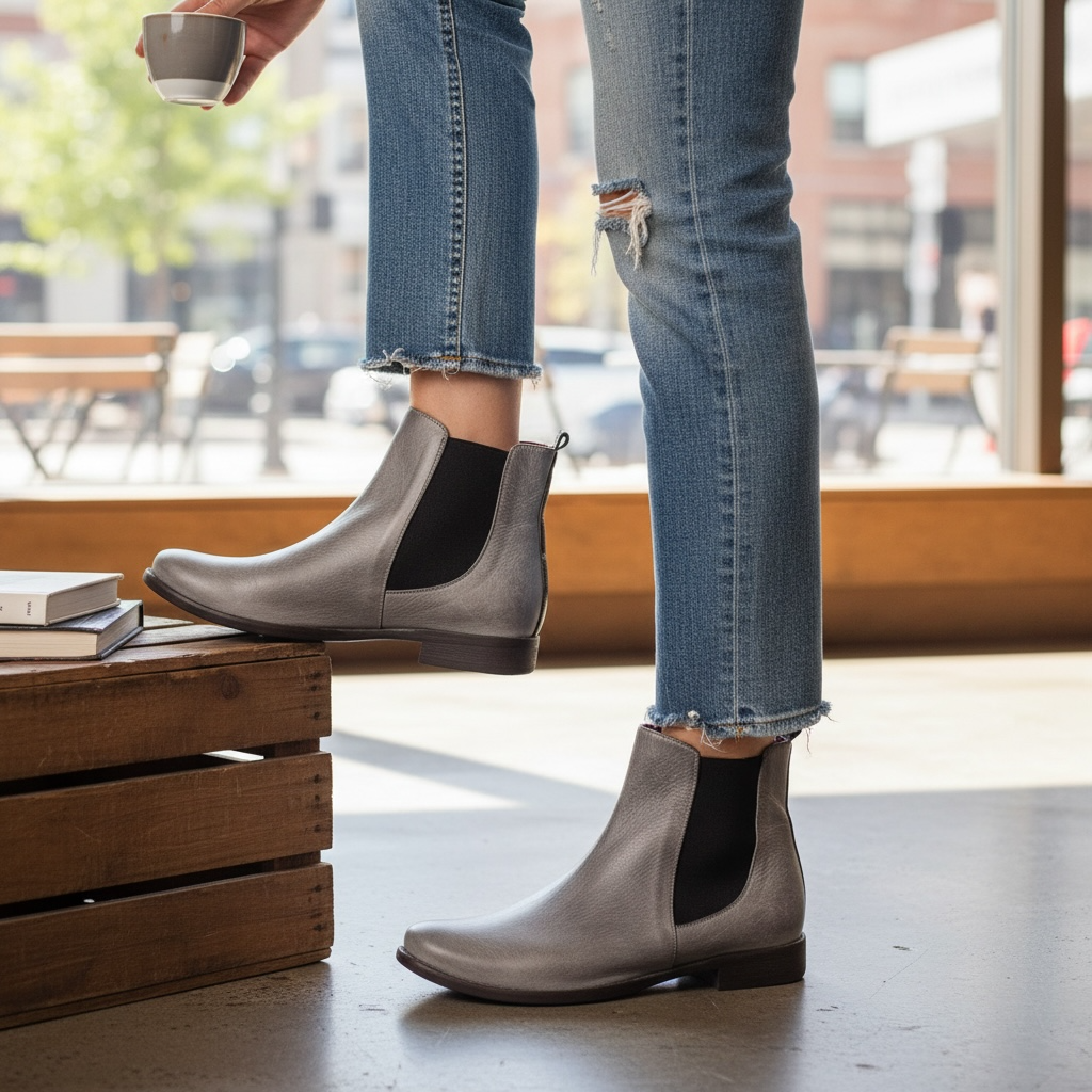 Taille - White Antique Chelsea Boot