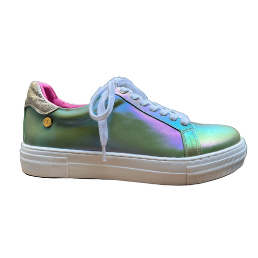 Figaro-Iridescent green sneaker