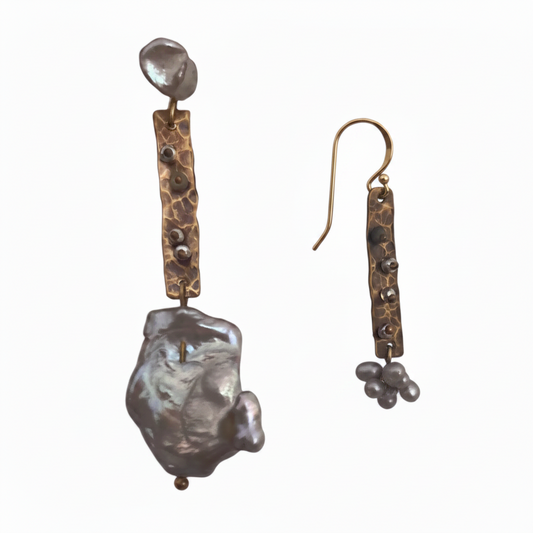 Earrings- Grey notes