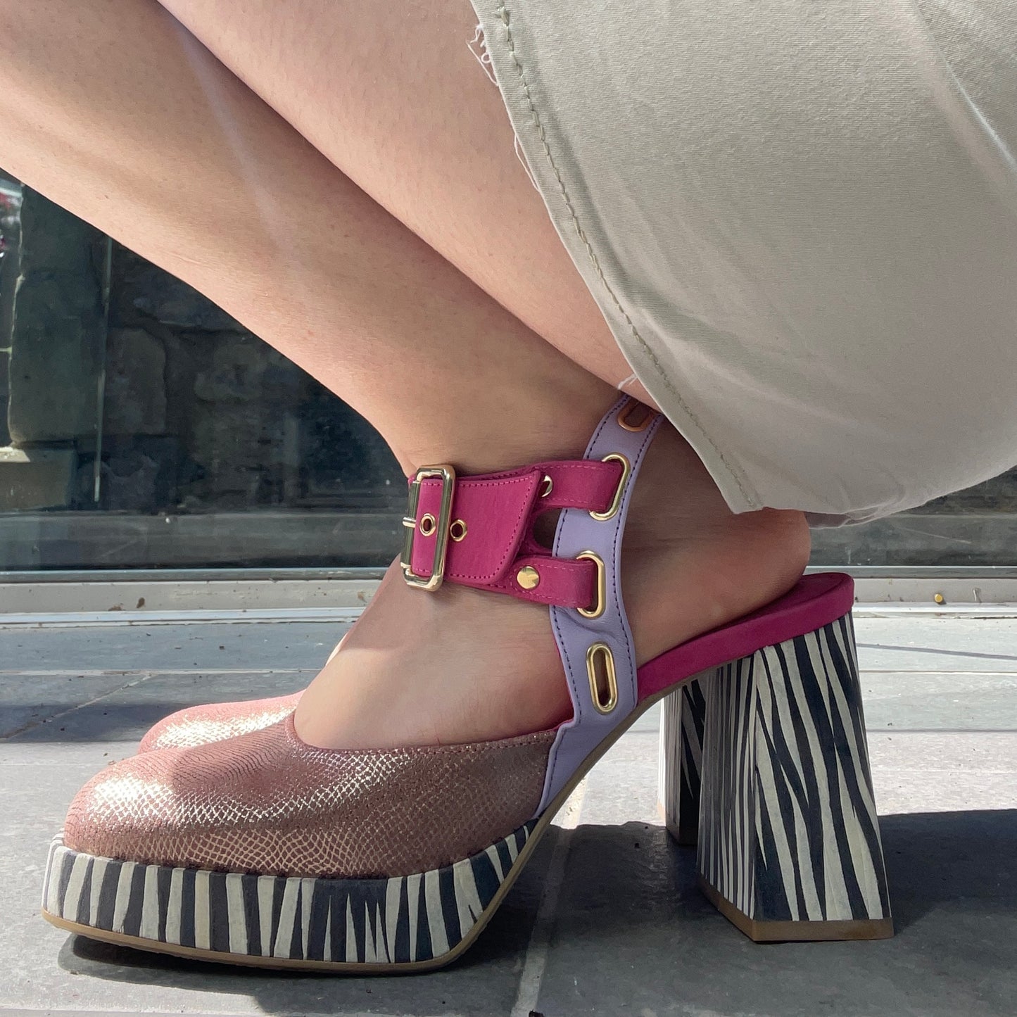 Le Patron- Rose lilac platform heel - Chanii B