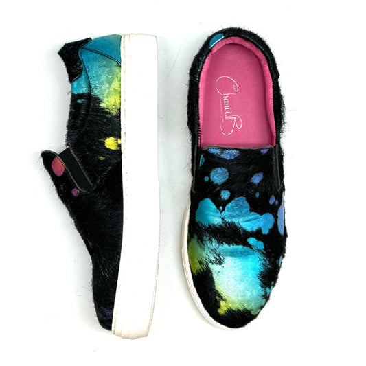 Scala - Black rainbow unicorn slip on - Chanii B