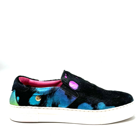 Scala - Black rainbow unicorn slip on - Chanii B