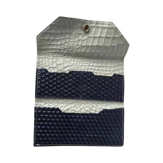 Folio- cream and navy wallet - Chanii B