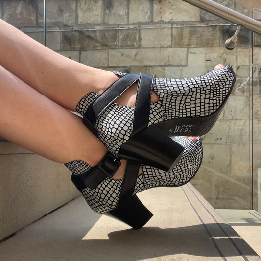 Rouge - Black and White shoe boot - Chanii B