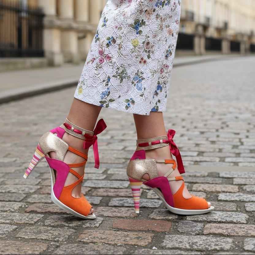 Jupiter - Orange/Fuchsia Sandal