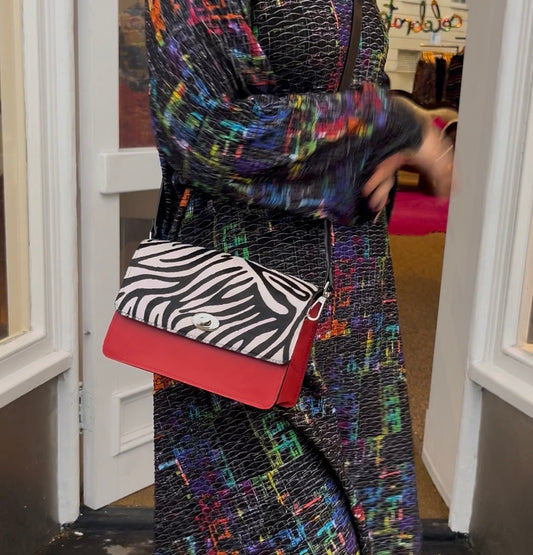 Chinoux- small zebra and red handbag