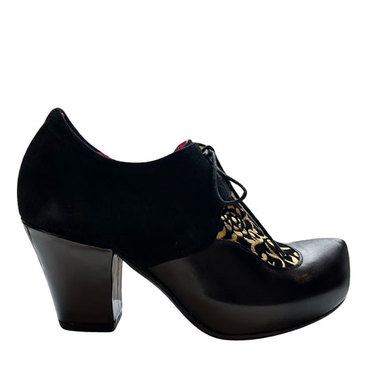 Bois - Black black scroll lace up - Chanii B