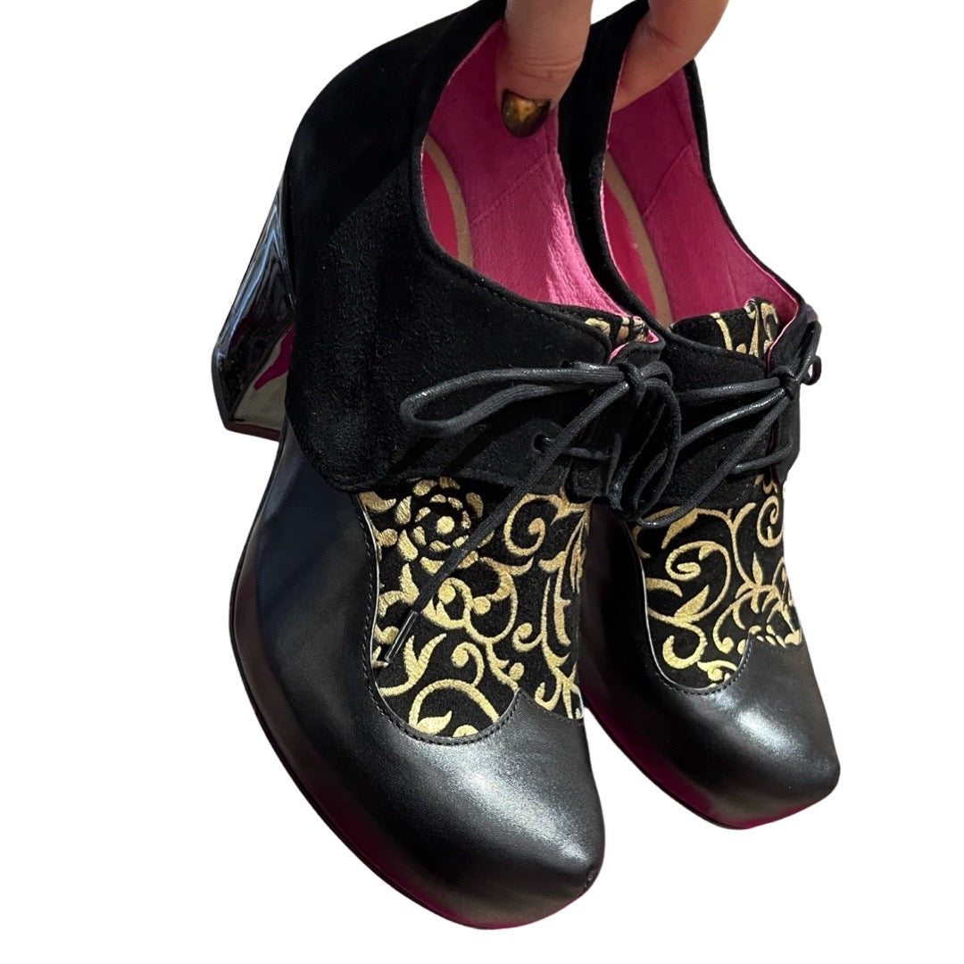 Bois - Black black scroll lace up - Chanii B