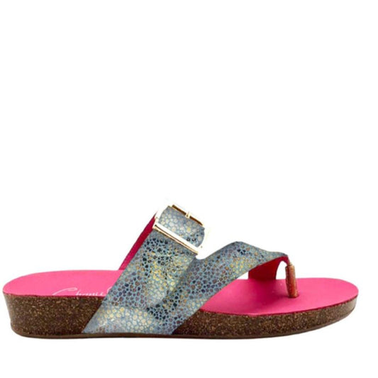 Je Suis - Blue green toe post sandal - Chanii B