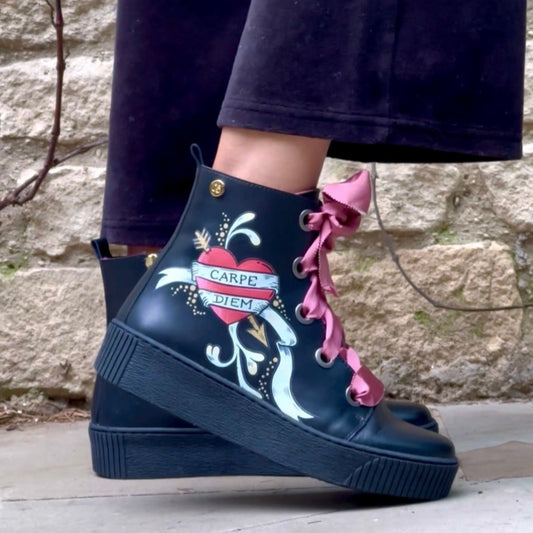 Tattoo- Black ankle boot - Chanii B